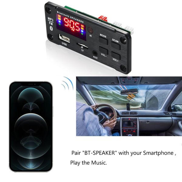 50W Bluetooth 5.0 Car Audio Amplifier Module with USB TF FM Radio and 5.0 Channels
