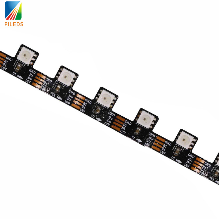WS2815 WS2812 S-образная SPI RGB LED пиксельная полоса 60LED/M 50 000 часов Продолжительность службы DMX/SD Card/RF/WIFI/APP Control