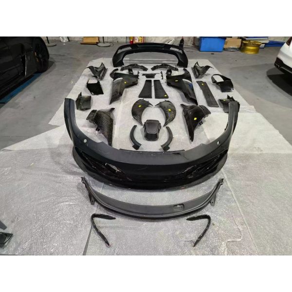 MP4 12C Mclaren Body Kit MSY Style Front Rear Bumper Spoiler Widebody Kit Red Black