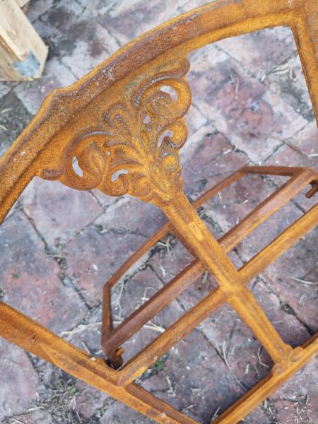 Small French Cast Iron Metal Window Frame Mirror / Vintage Window Mirror