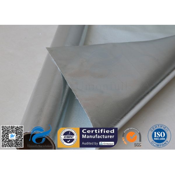 Серебряная изоляция 0.9мм трубы ткани стеклоткани алюминиевой фольги прокатанная