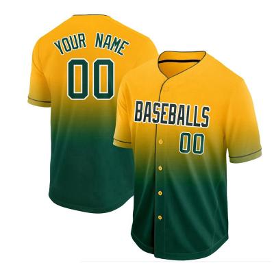 Multicolor Mens Baseball Jersey Shirt Lightweight Breathable