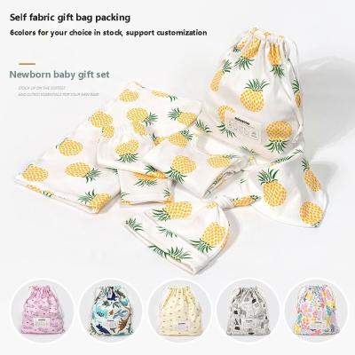 Wholesale Soft Organic Cotton Baby Pajamas Blanket Rib Hat Pants Set Baby Gift Set Newborn Baby Set