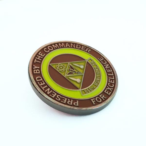 Die Cast Black Nickel Finish Metal Coins Round Munitions Squadron Collectible Coins