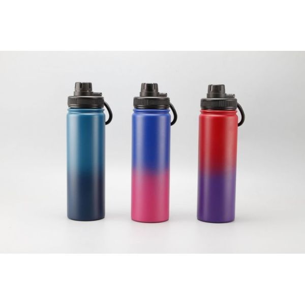 Insulated Water Bottle With Spout Lid Reusable Stainless Steel Water Bottles With Handle Leak Proof Sports Water Flask For Gym Travel Bike Camping 22oz