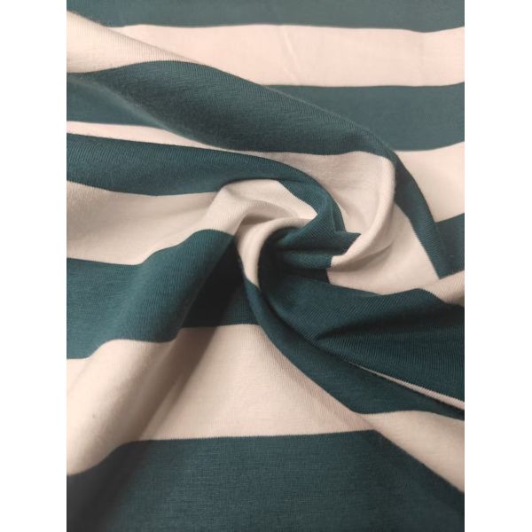 Breathable And Moisture-Wicking, High Quality Comfortable And Striped Knit Fabric Breathable For T-Shirt