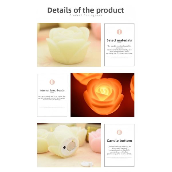 Red Battery Tea Candles Romantic Flameless LED Tea Light 6pcs / 12pcs / 24pcs
