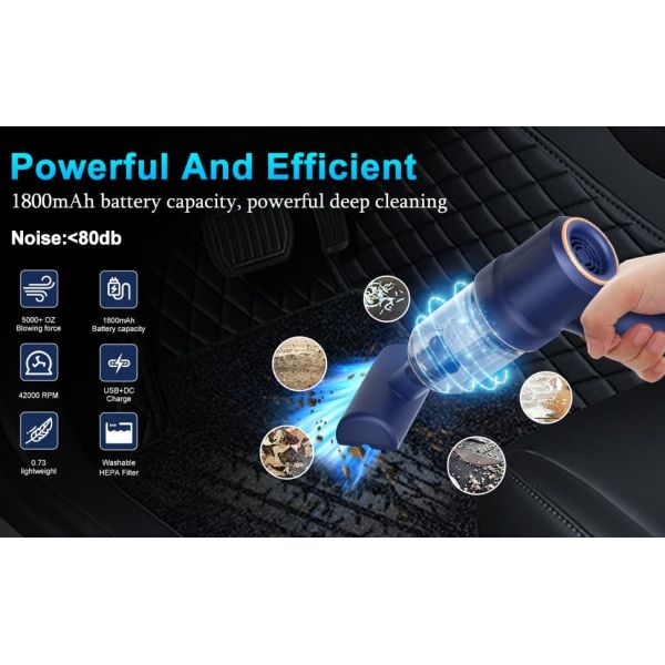 Small Vacuum Cleaner For Car 9000Pa Cordless Car Vacuum Cleaner