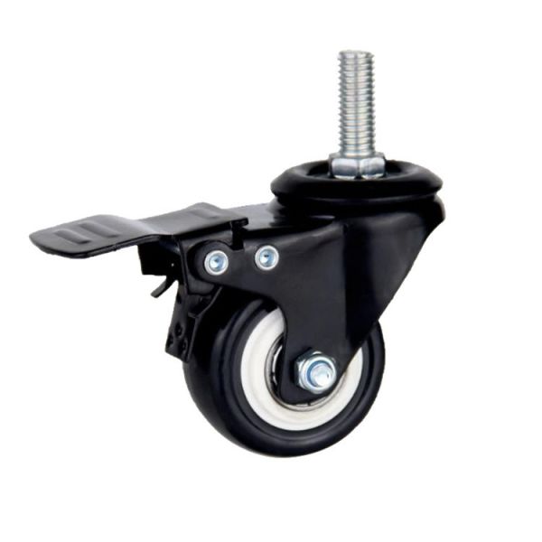 Flat Universal Caster Wheel with Hole Distance 12*8.2mm and Easy Installation Process