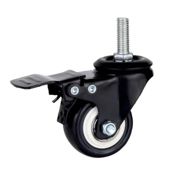 Rodas industriais de 75 mm 3 polegadas Rodas de carrinho de castor com carga máxima de 110 kg de material PU