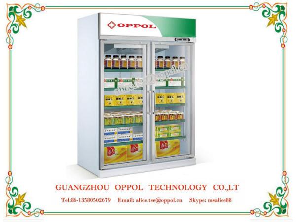 OP-707 Botswana Popular Pharmaceutical Upright Glass Door Medicine Refrigerator