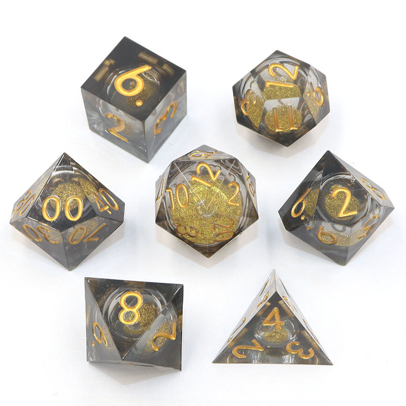 Wholesale Custom Colors 14-20mm Size Polyhedron Design Resin Dice for DND Games