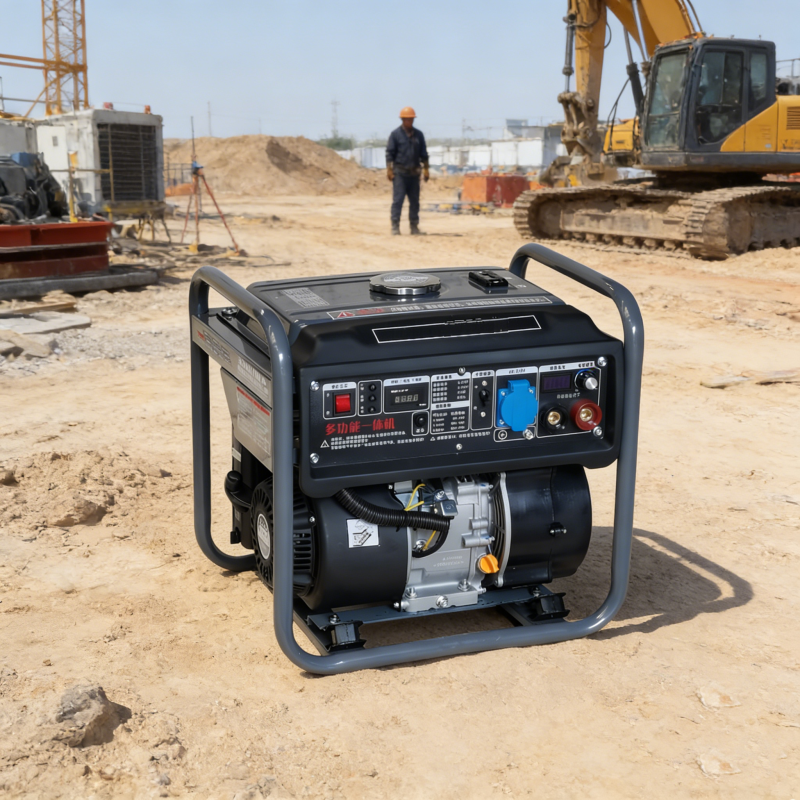 Portable 4.5kW Gasoline Welding Generator 240cc 172FB Engine 50-200A Adjustable MMA Welder 10L Fuel Tank 50Hz for Industrial Use