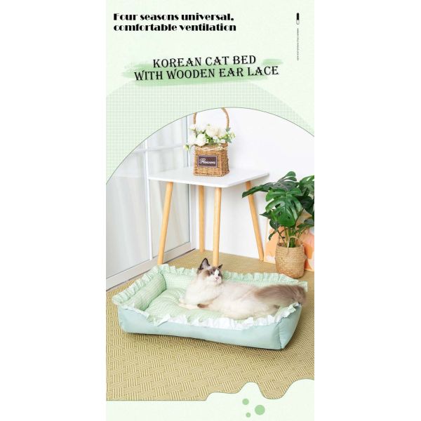 Soft Anti-Slip Bottom Quadrate Pet Cat Bed for Cats or Small Dogs Washable ODM Designs