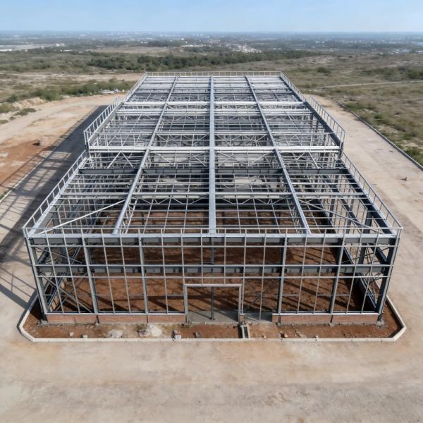 Rust-resistant multi-layer steel structure building with adjustable floor layouts to meet diverse business needs