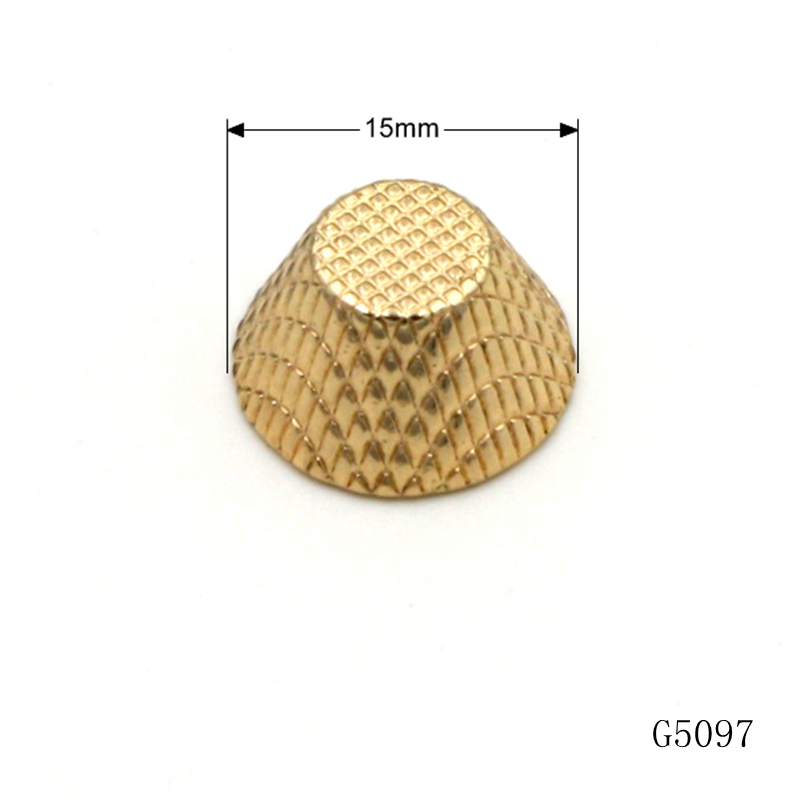 15mm Zinc Alloy Rivet Gold Metal Purse Feet For Bag Protection