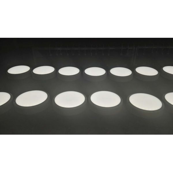 Grey Led Round Bulkhead Light Die - Cast Aluminum Housing IP65 IK10 Moisture Proof