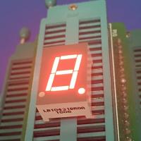 Vermelho super de um único dígito conduzido segmento da exposição do medidor 7 da energia ânodo da terra comum de 0,43 polegadas