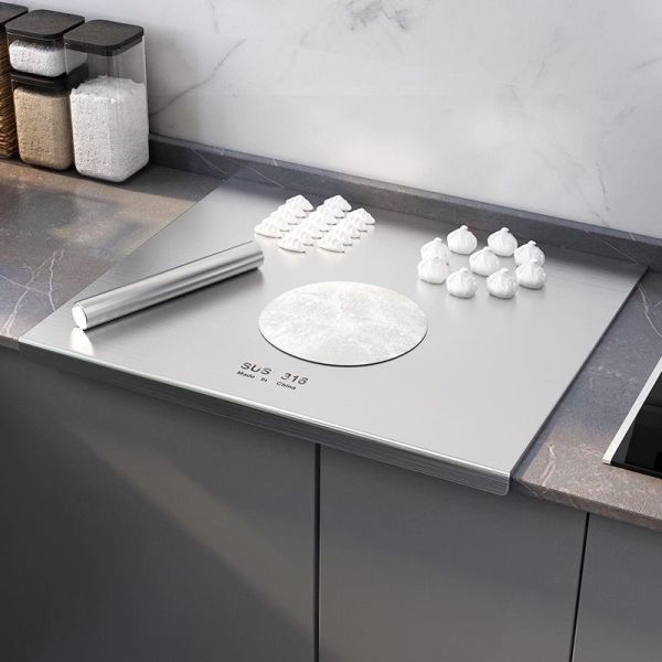 Durable Kitchen Tools Non-Slip Bamboo Chopping Board with Defrosting and Measurement