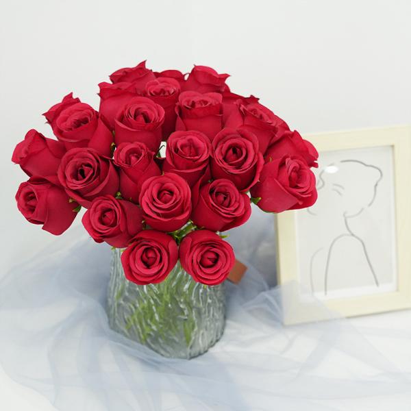 Simulated 7-head Rose Wholesale Imperial Concubine Rose Handheld Rose Bundle Home Furnishings Hotel Wedding Hall Decoration