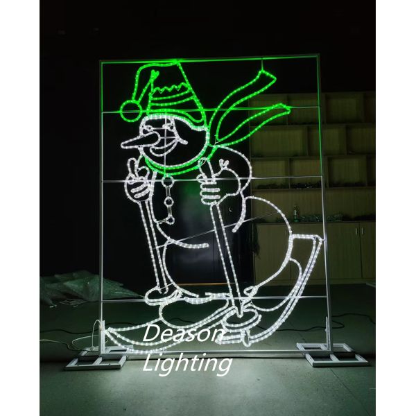 Christmas Snowman Yard Garden Decor LED Lights Display