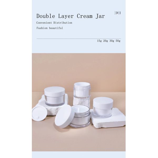 Refillable 30g Double Thick Wall Cream Jar For Skincare Personal Care
