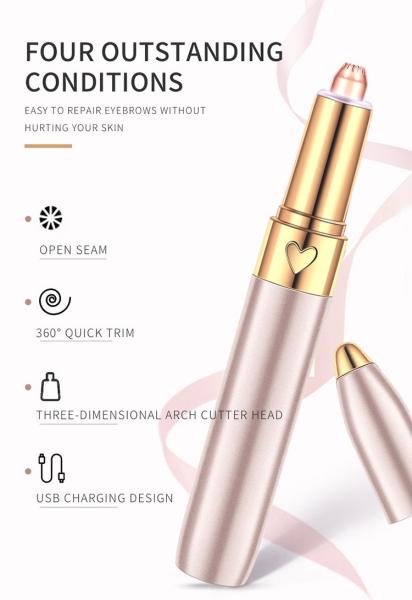 High Quality Mini Eye Brow Trimmer Electric Eyebrow Epilator For Lady Rechargeable Lady Remover Hair Razor