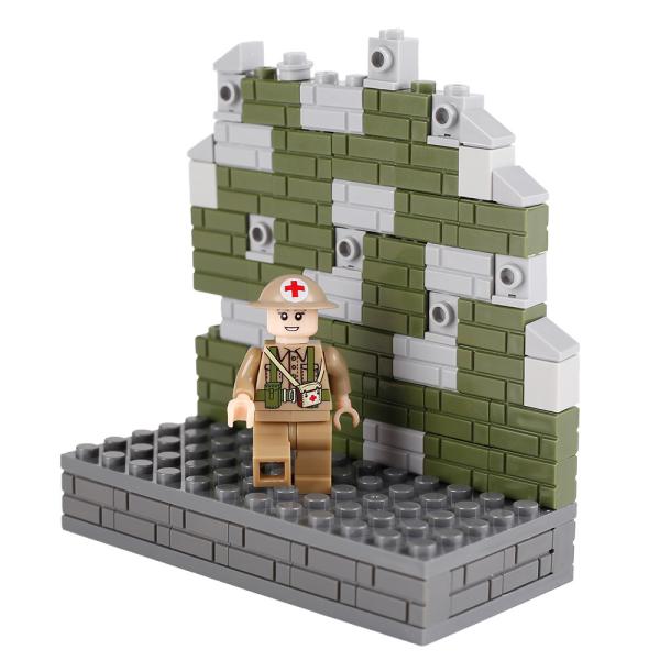 WW2 military weapon British army German soldier MKII MK35 medical helmet building block