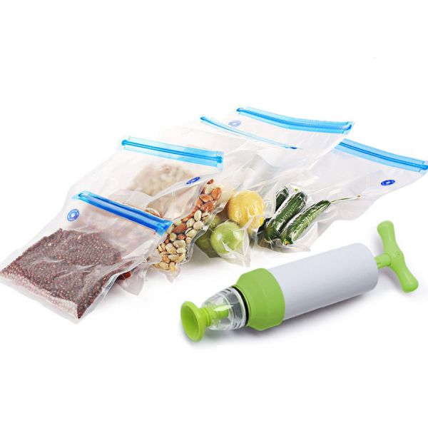 Resealable Zipper Vacuum Bag Plastic Packaging for Sous Vide and Food Storage