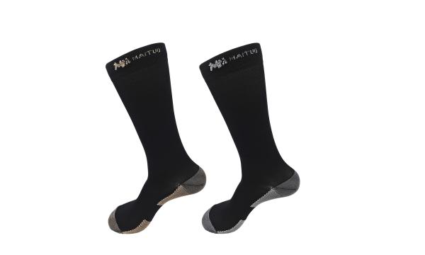 Eco Friendly Leg Pressure Socks Nylon Compression Stockings With Sweat Absorbent Material