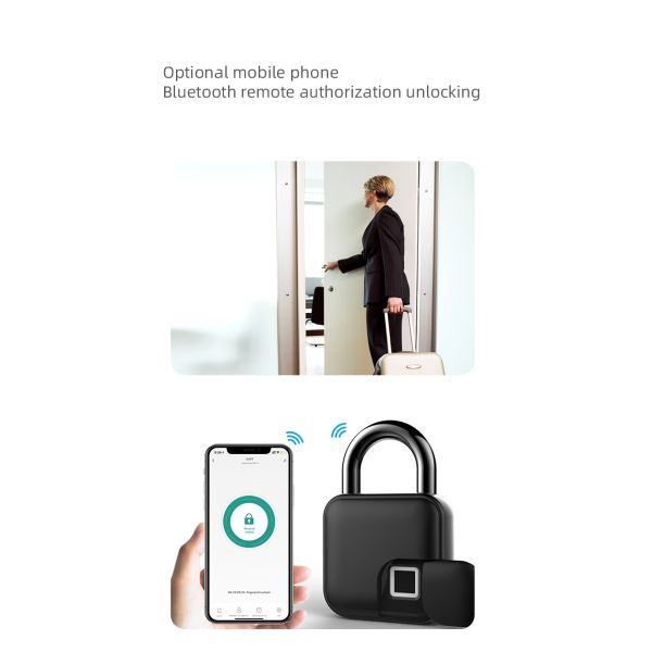 Padlock похищения черного дистанционного управления приложения L3 Tuya анти-