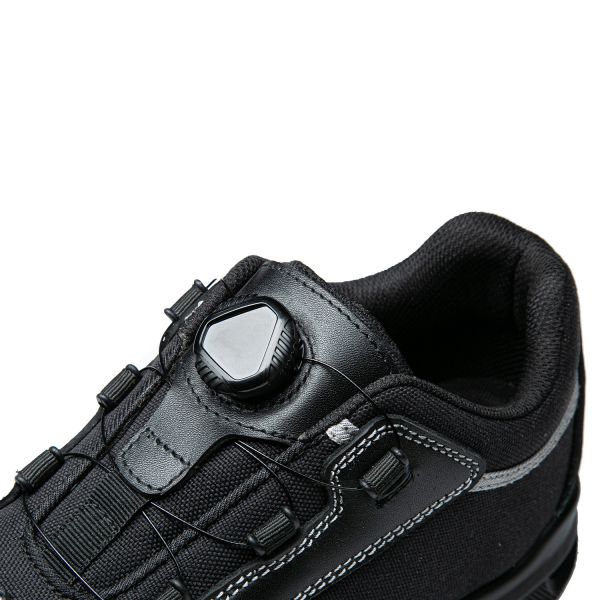 Black Cowhide Leather Shoes Durable Mens Black Safety Shoes Slip Resistant