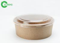 Bacias resistentes do alimento do papel de embalagem da graxa descartável de Logo Printed 36oz com tampas claras
