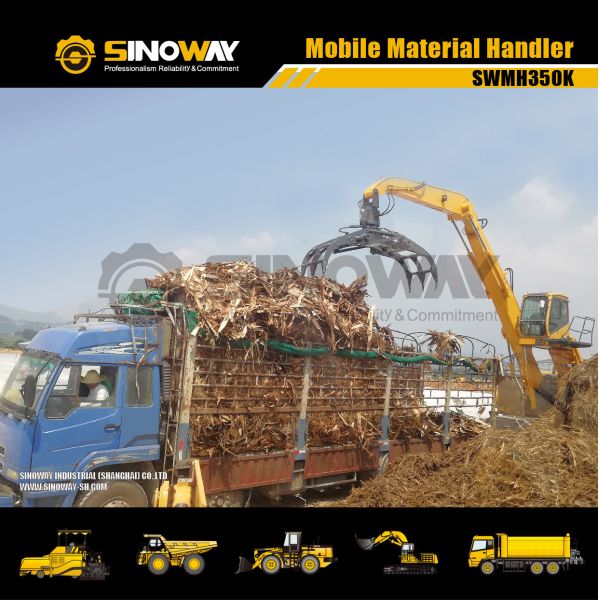 109kN Hydraulic Material Handler Scrap Steel Grabber Excavator With 35 Ton Operating Weight