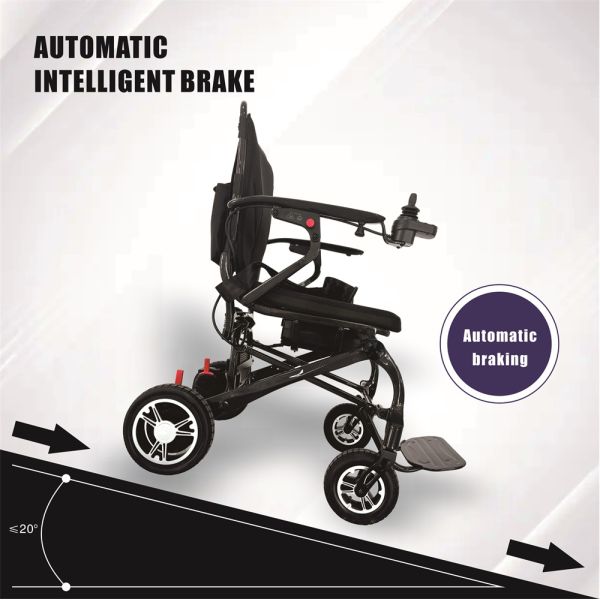 Lightweight Folding Electric Wheelchair with 6km/h Speed and Electromagnetic Braking