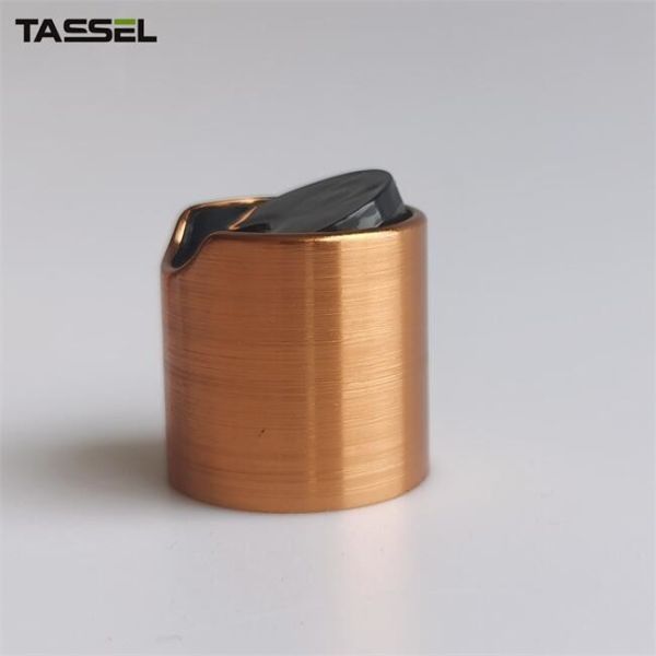 Brushed Bronze Aluminium Disc Top Cap 24/410 Bronze Cap For Shampoo