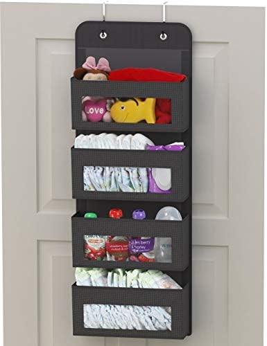 2 Pack Wall Hanging Bag Organizer Basket with Pockets for Bathroom Bedroom Kitchen Dorm Room Essentials Rv Storage and O