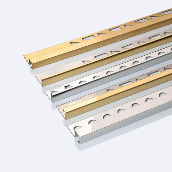 Decoration Stainless Steel Trim Polished Chrome Floor Tile Trim For Carpet