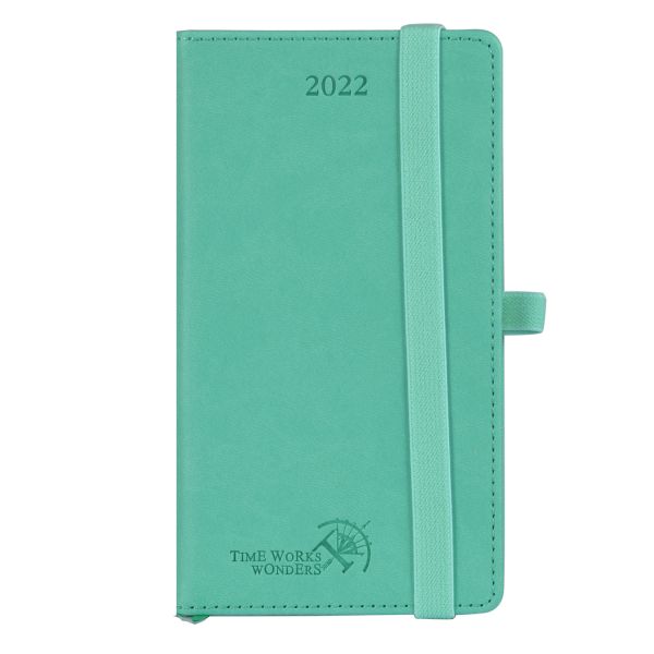 Green Spiral Pocket Size Weekly Planner 3.5'' X 6.5'' PU Softback
