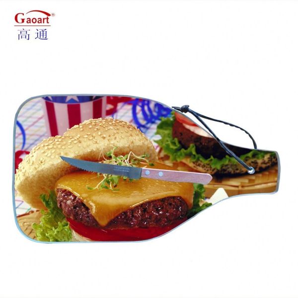 Round Tempered Glass Coaster for Float Bread Blank Custom Clear Cut Kitchen Cutting Board