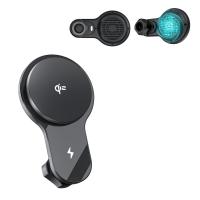 Cargador inalámbrico de teléfono para automóviles soporte de teléfono para automóviles ventilador ultra delgado enfriamiento de carga rápida soporte de teléfono para automóviles con fuerte estabilidad magnética