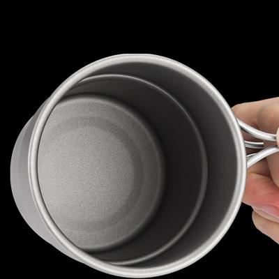 High Purity Titanium Camping Mug Titanium Tea Cup ASTM B265 GR1 GR2 GR5 GR7 GR12
