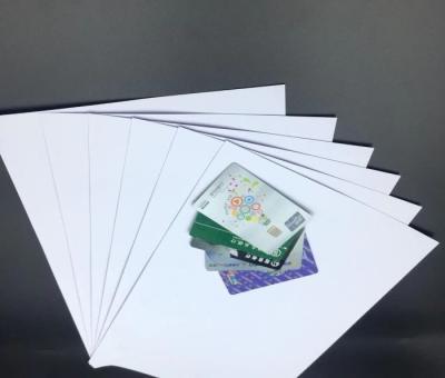 Feuille de base en PVC vierge blanc 100% pour impression offset, feuilles de stratification pour cartes de visite mates