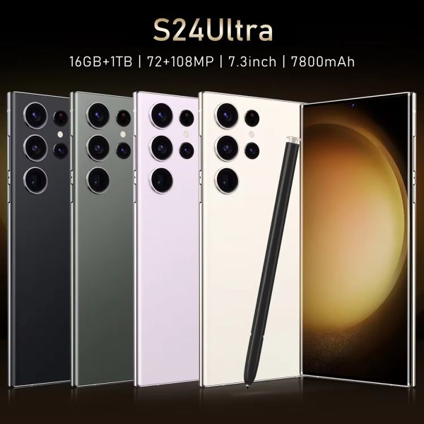 Original S24 ULTRA Celular Android Smartphone 5G 1TB Mobile Phone with 108MP Rear Camera Dual SIM Card