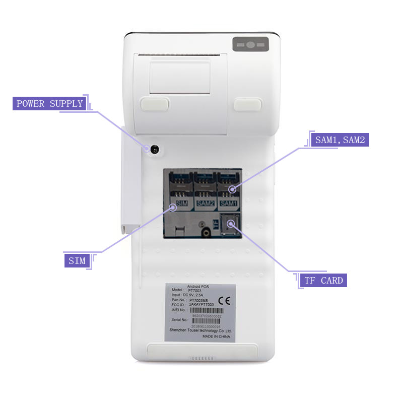 Android Mobile MPOS System Restaurant Mobile POS Dual Touchscreen