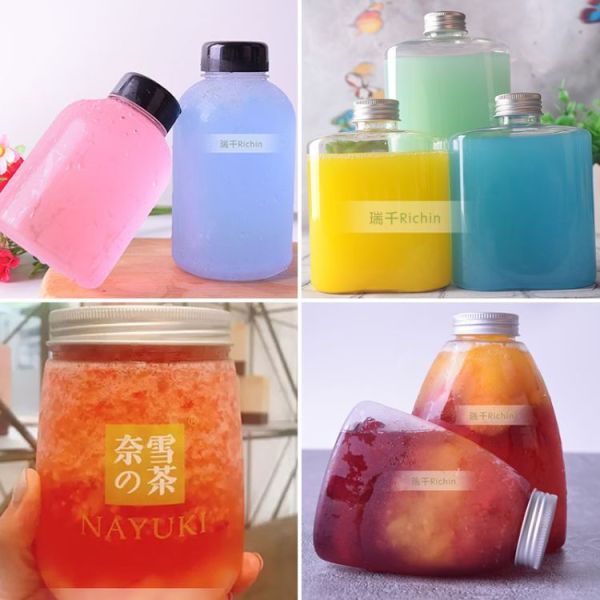 Food Grade 500ml 68mm Plastic Juice Bottle Logo Printing