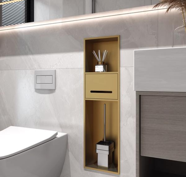 Modern Metal Shower Niche Wall Mounted Stainless Shower Niche