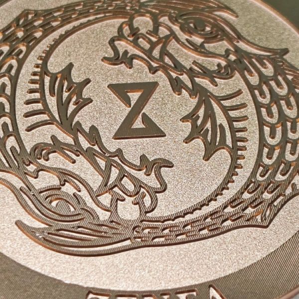 Customized Circular Embossed Aluminum Oxide Nameplate With Adhesive Label