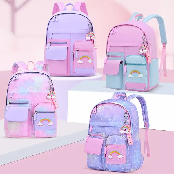 Little Kids School Bag Large Capacity Colorful Pink Custom Logo Backpack for Children