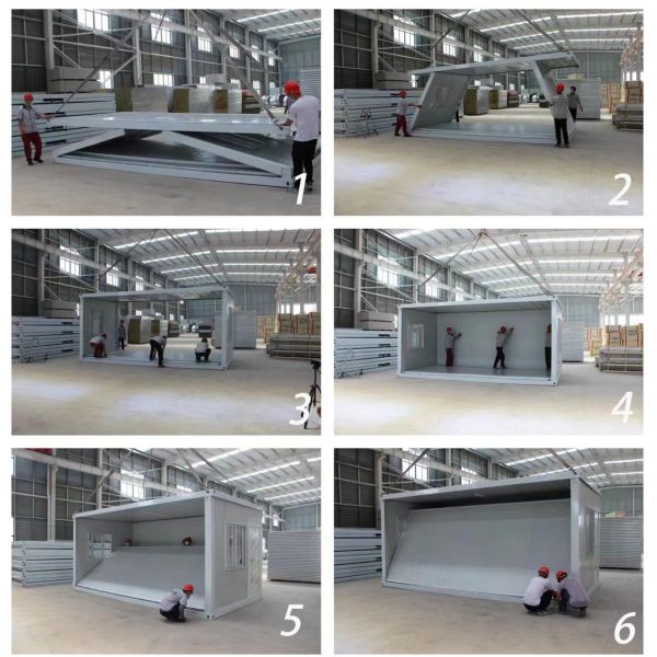 1.2 Tons Anti Theft Flat Pack Prefab House Office European Standard